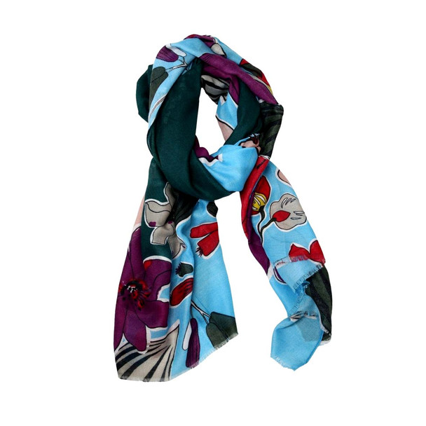 SY2327 Scarf - Comic Retro Flowers