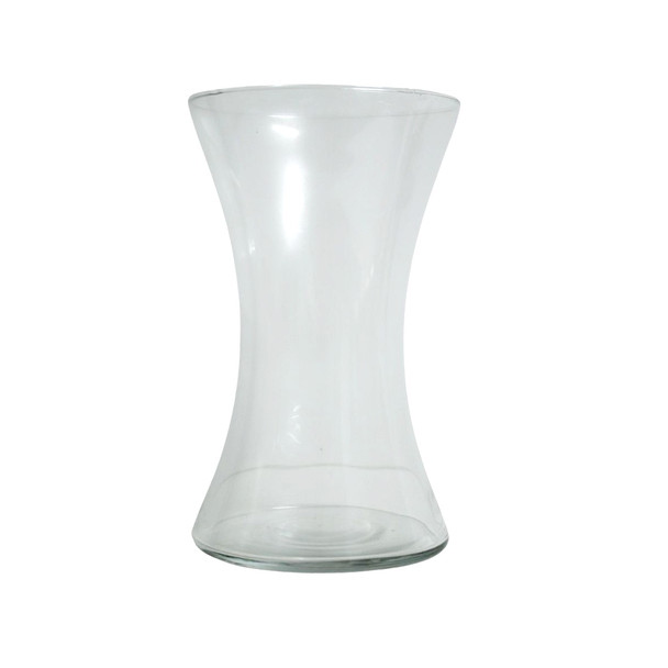 VA1220 Glass Hourglass Vase - D12H20