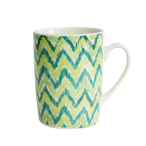 BPM5778B Ceramic Mug - Shades Green ZigZags