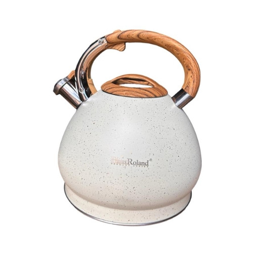 HR71002C Huas Roland Whistling Kettle 5L - Speckled Cream