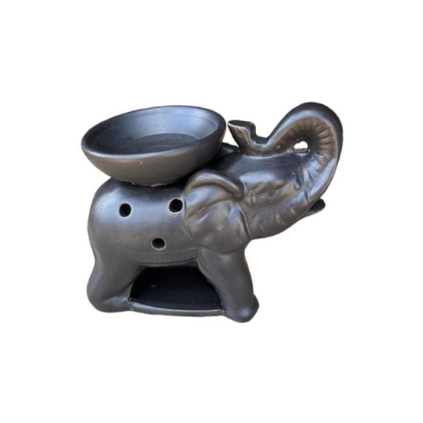 CB460A Ceramic Elephant Burner - Matt Black