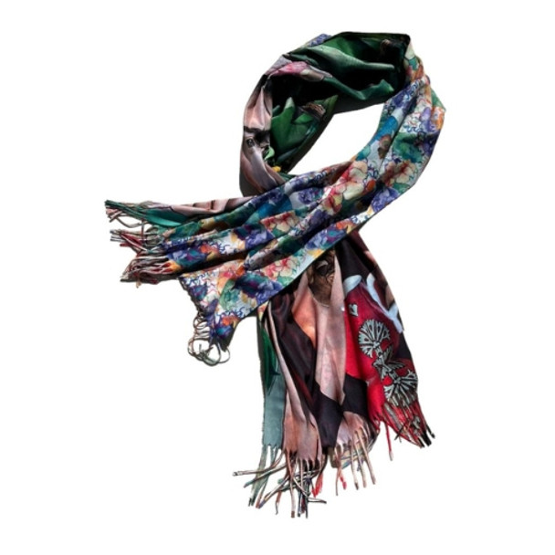 ZZ2307 Cashmere Scarf - Frieda, Coffee Mug Parrot