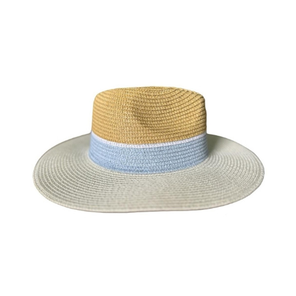 A20210595 Hat - White, Mustard Head, Grey Band