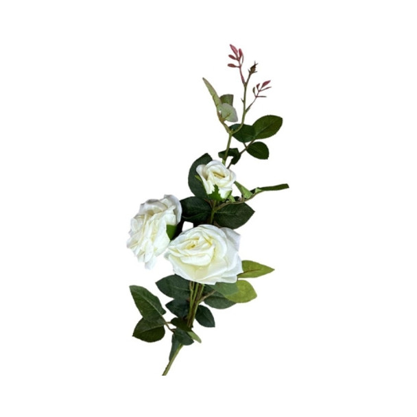 XSJ23102B Artificial Flower - White Roses 70cm