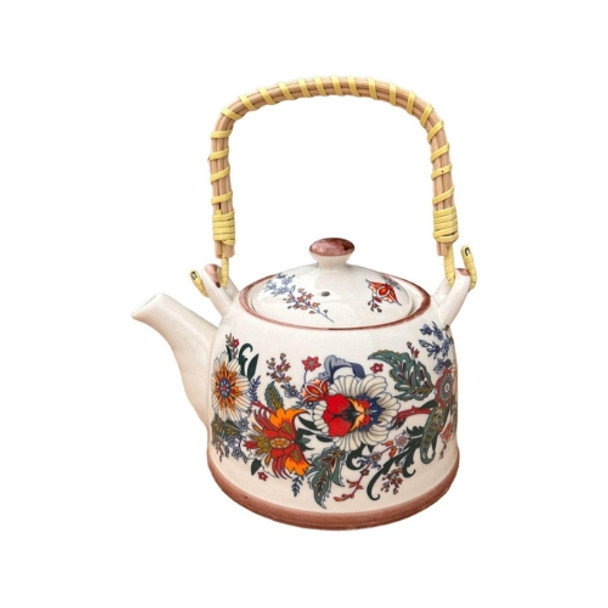 TEAC002 Ceramic Chinese Tea Pot -  Bold Flowers