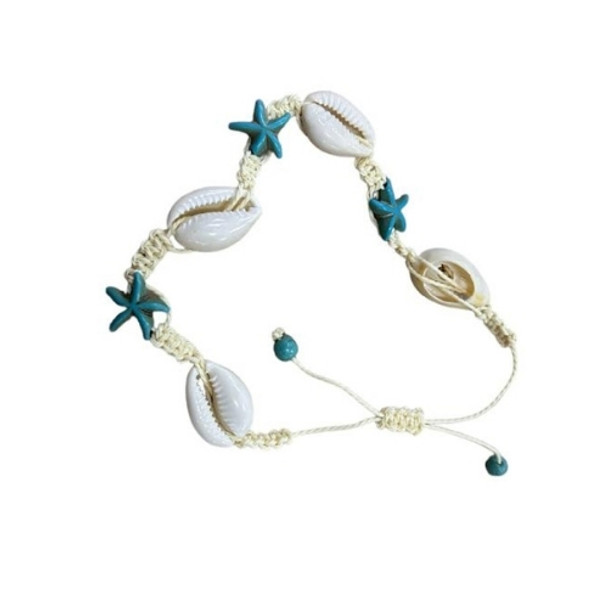 ANKLE02 Anklet - Blue Seastars