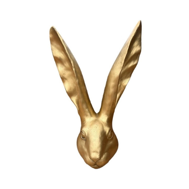 17588SB140 Small Gold Long Ear Bunny Head