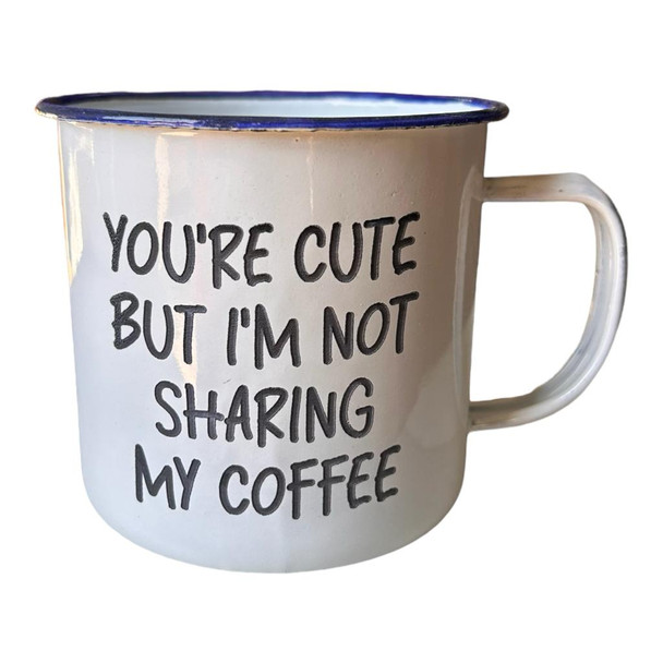 ENA81 Engraved Enamel Mug - You're Cute