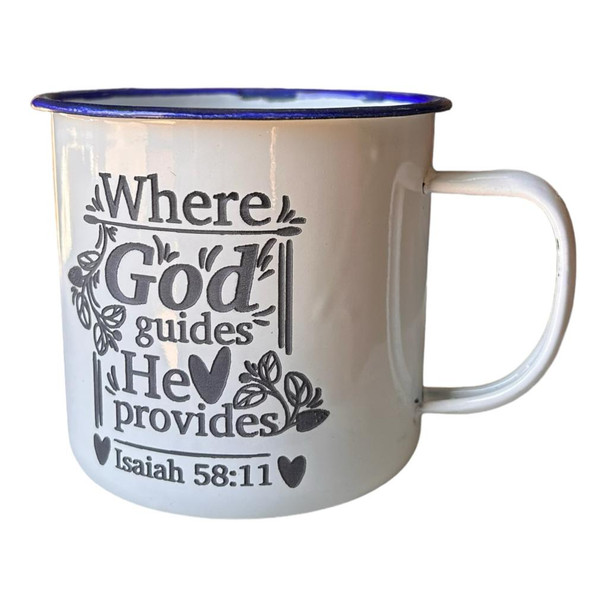 ENA83 Engraved Enamel Mug - Isaiah 58:11