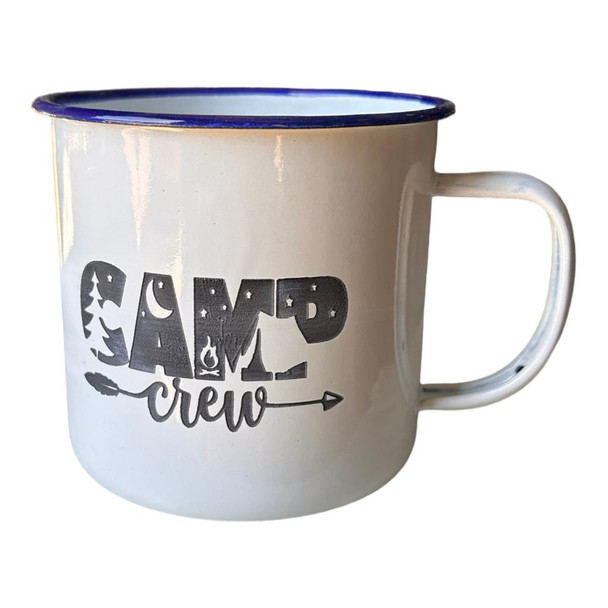 ENA86 Engraved Enamel Mug - Camp Crew