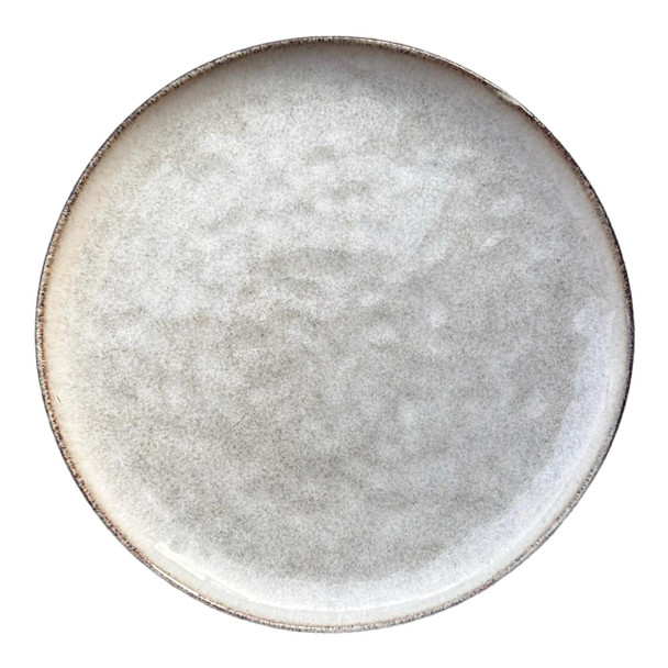 TM24ST0103257 Ceramic Plate - White, Grey, Speckled
