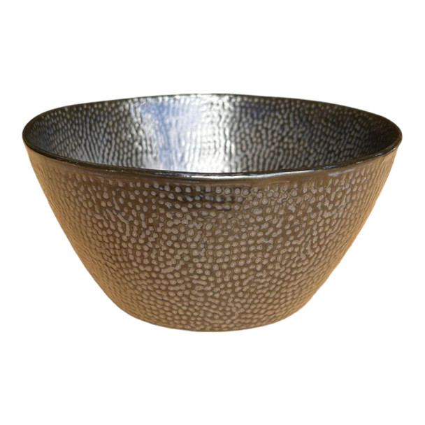 TJL25394 Ceramic Bowl - Grey Spots, Black