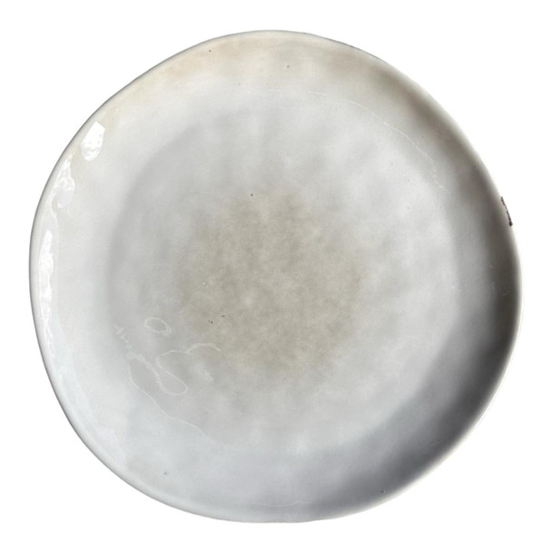 TJL25436 Ceramic Plate - White, Brown Speckle