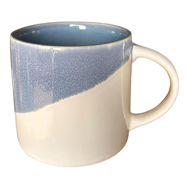 TM24ST0104020B Ceramic 15oz Mug - Faded Blue Stain, White