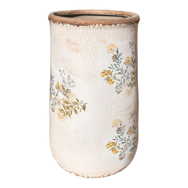 P3083013 Ceramic Vase - Tiny Yellow Flowers