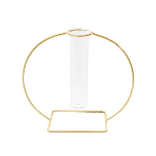 XY31182 Gold Frame And Vase - Circle