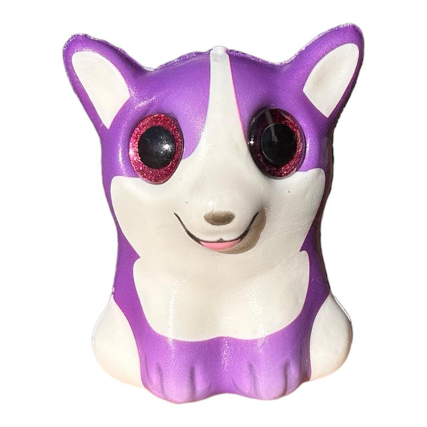 TOY03D Squish Toy - Purple Corgi
