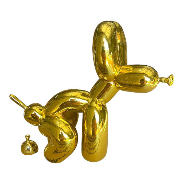4198A Decor Craft - Gold Balloon Dog Pooping