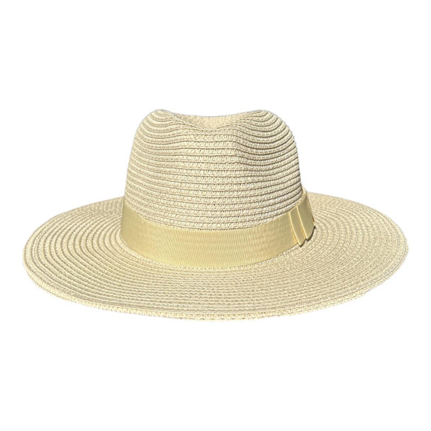 XC1A Hat - Light Beige, Light Yellow Band
