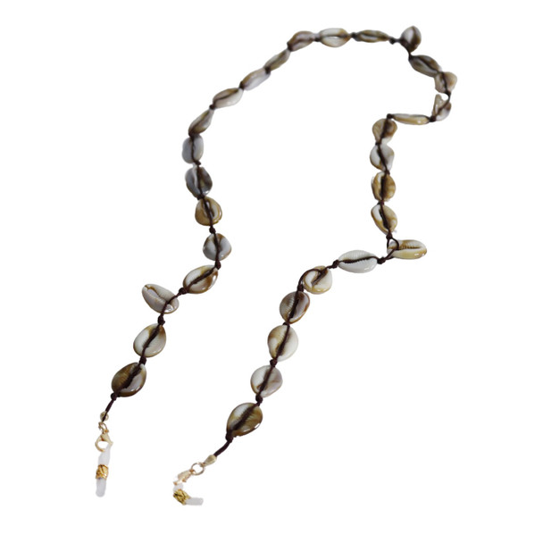 JANAA11 Glasses Chain - Shells And Black Rope