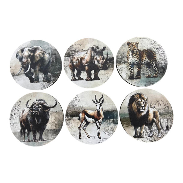 COAST7 Coaster Set Of 6 - Wildlife