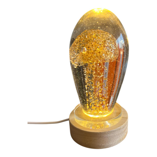 NP001G Light Up Glass Craft - Gold Jellyfish