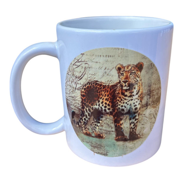 CPM128 Ceramic Printed Mug - Leopard