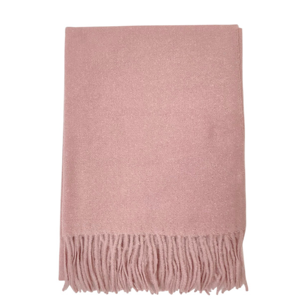 YX2503A Thick Polyester Scarf - Light Pink