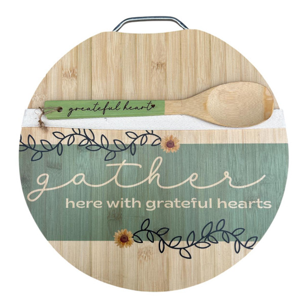 BAMBB7 Round Bamboo Bread Board - Gather