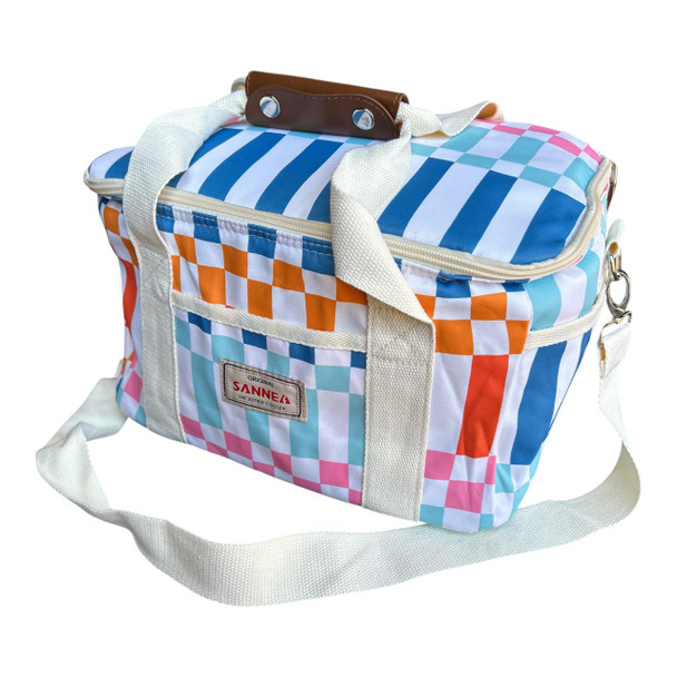 22003 Polyester Coolbag 15L - Summer Fun, Colourful Lines