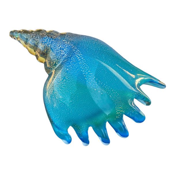 79239 Glass Decor - Blue Conch Shell