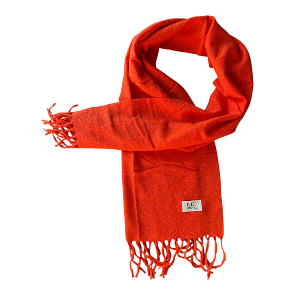 813G Thick Polyester Scarf - Orange