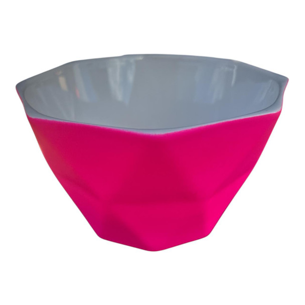 B22425C Ceramic Geometric Bowl - Pink