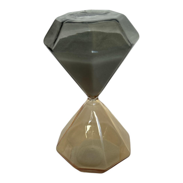 XDG9162 Glass Sand Clock - Diamond Charcoal And Gold