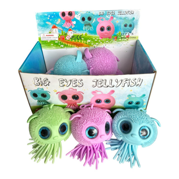 18132 Squeeze Toy Box of 12 - Big Eyes Jellyfish