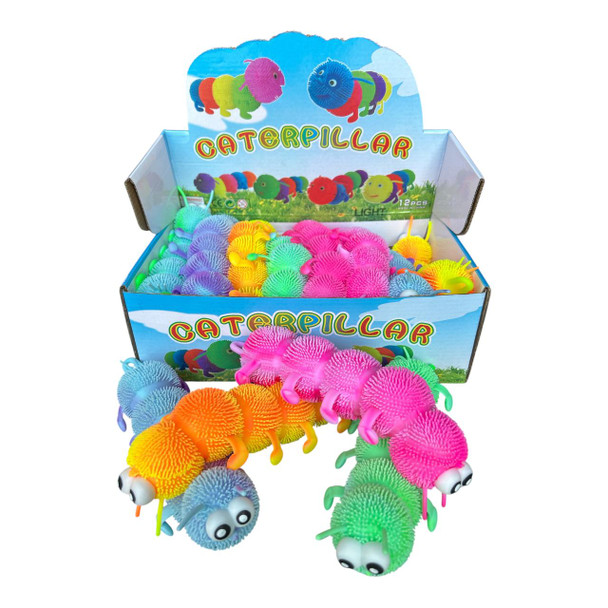 18138 Squeeze Toy Box of 12 - Caterpillars