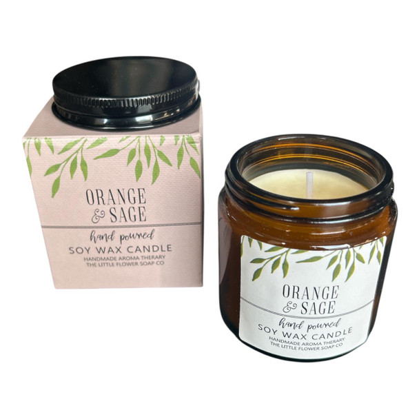 AXW2336B Litte Flower Scented Candle - Orange And Sage