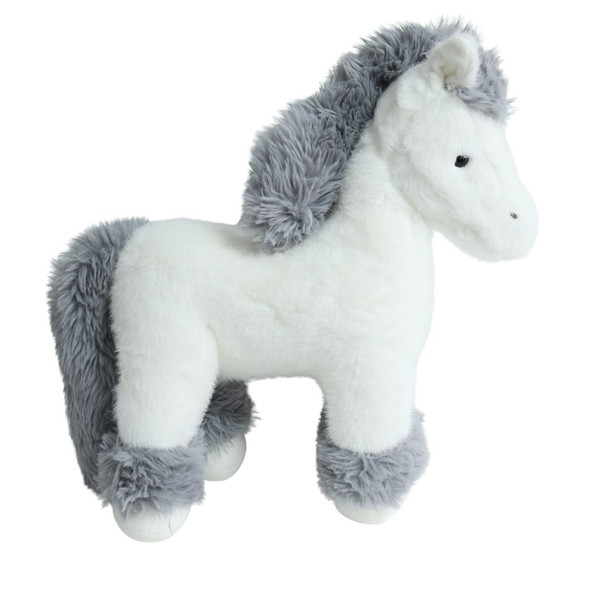 KM45CMB Soft Toy 45cm - White Fluffy Horse