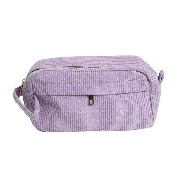 MUBHY12D Corduroy Travel Toiletry Bag – Purple
