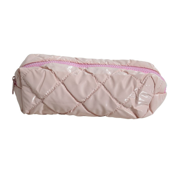 MUBHY13C Quilted Shine Cosmetic Bag - Pink