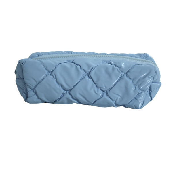 MUBHY13D Quilted Shine Cosmetic Bag - Blue