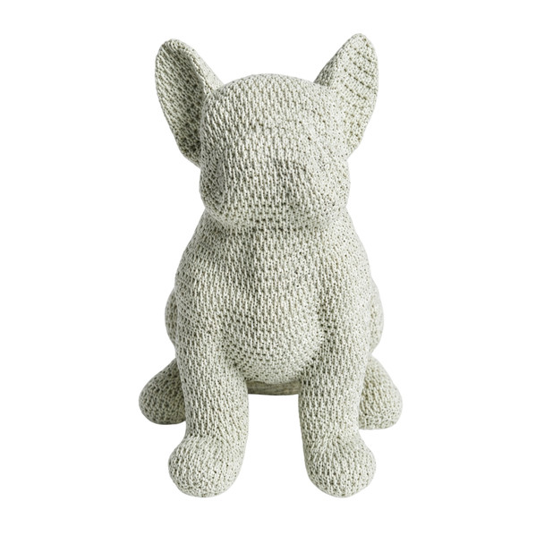 5080 Animal Craft - White Sitting Pug Weaved Texture