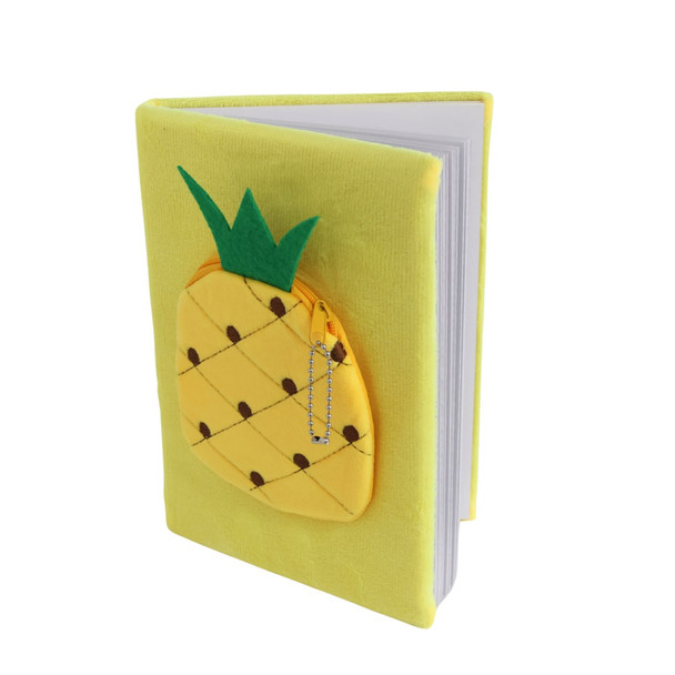 HH4F A5 Novelty Notebook - Pineapple Pouch, Yellow Fur