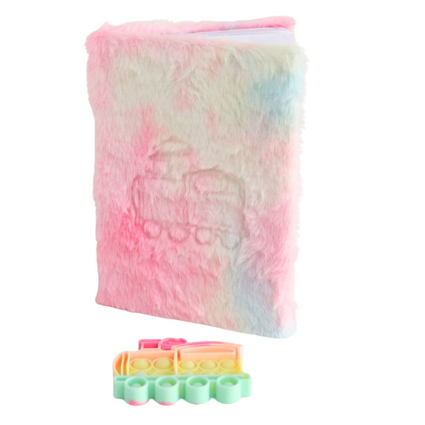 HH5A A5 Novelty Notebook - Pop It Train, Dreamy Fur