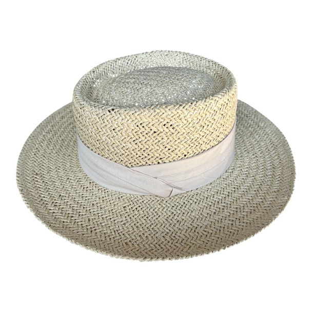 HAT0793C Sand Weaved Hat - Beige Band