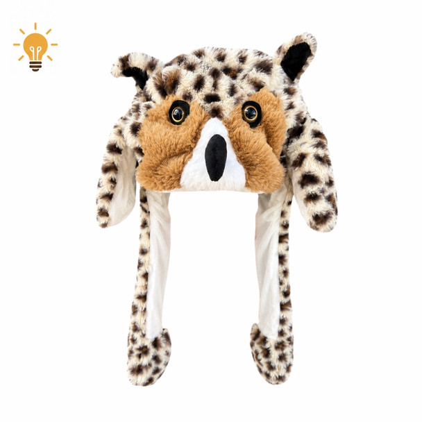 CH2N Polyester Animal Light Up Squeeze Hat - Brown Owl