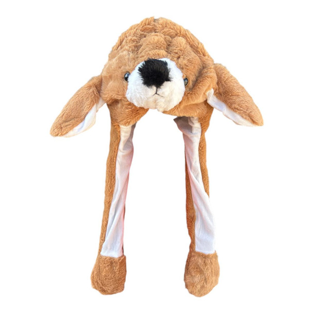 CH2B Polyester Animal Light Up Squeeze Hat - Brown Dog