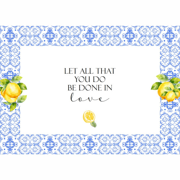 PLACEML409 Disposable Placemat - Let All That You DO
