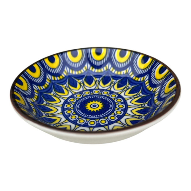ZY001P  Small Ceramic Flat Bowl - Sunray Mosaic