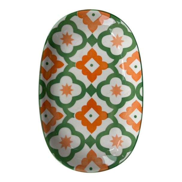 ZY008L Ceramic Oval Plate - Citrus Tile